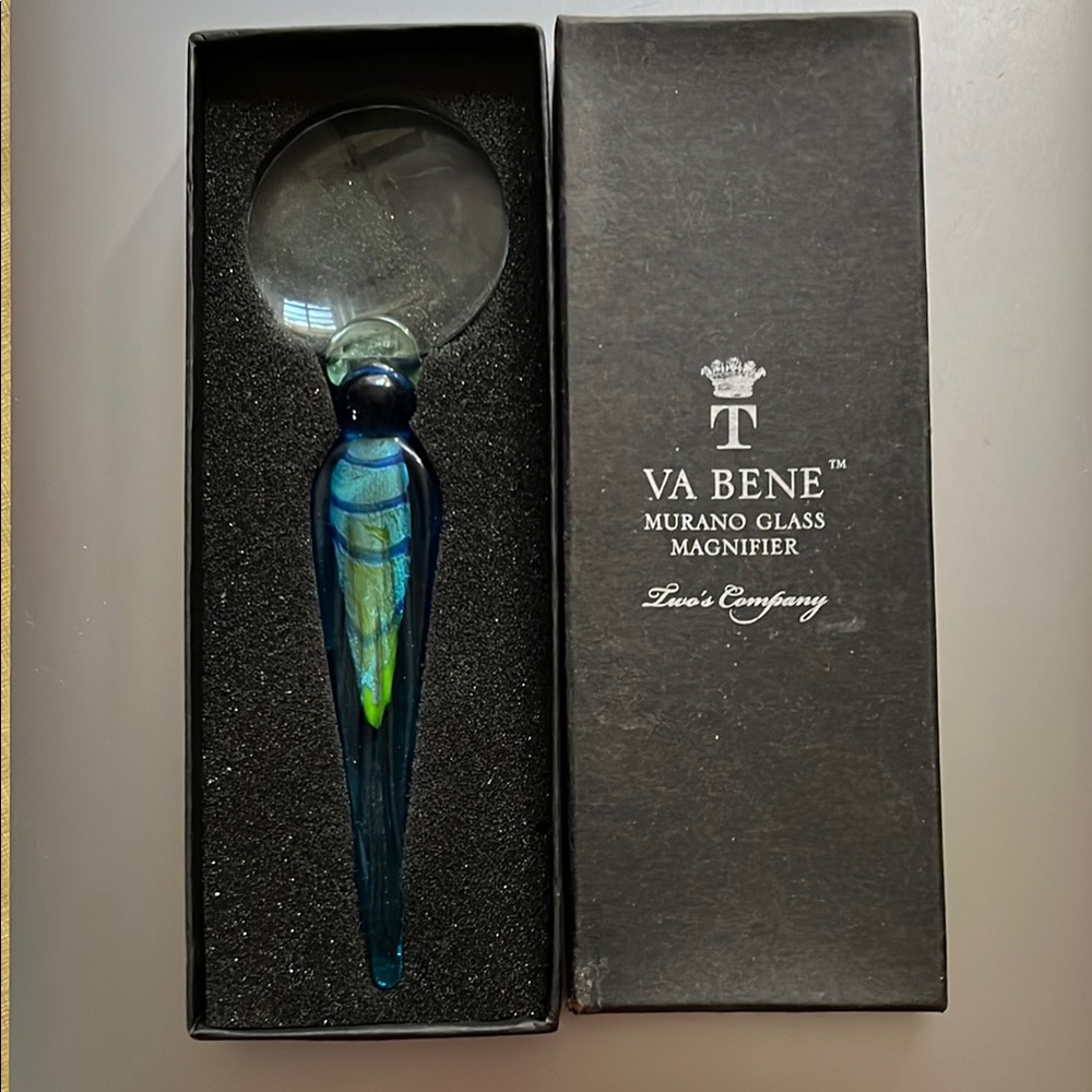 Murano Glass Magnifier - Blue and Green